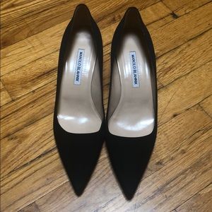 Manolo Blahnik Black Kitten Heels 9.5